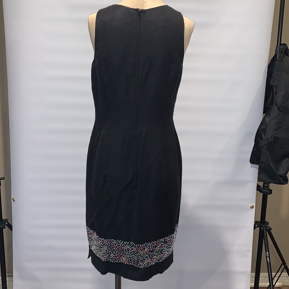 D. Morgan black sleeveless dress with bead detail, Size 8 - Picture 2 of 4